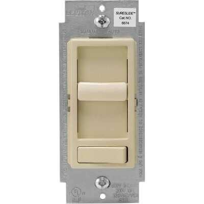 Leviton Decora Incandescent/LED/CFL Ivory Slide Dimmer Switch